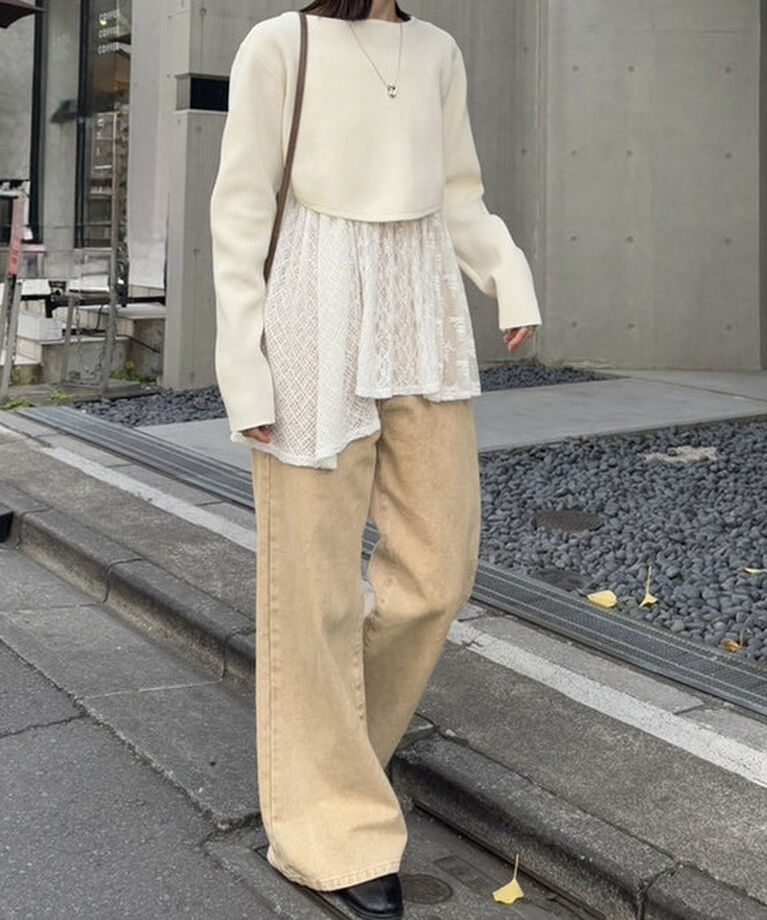  「ヘムニットパッチワークキャミSET」|ニット・セーター|