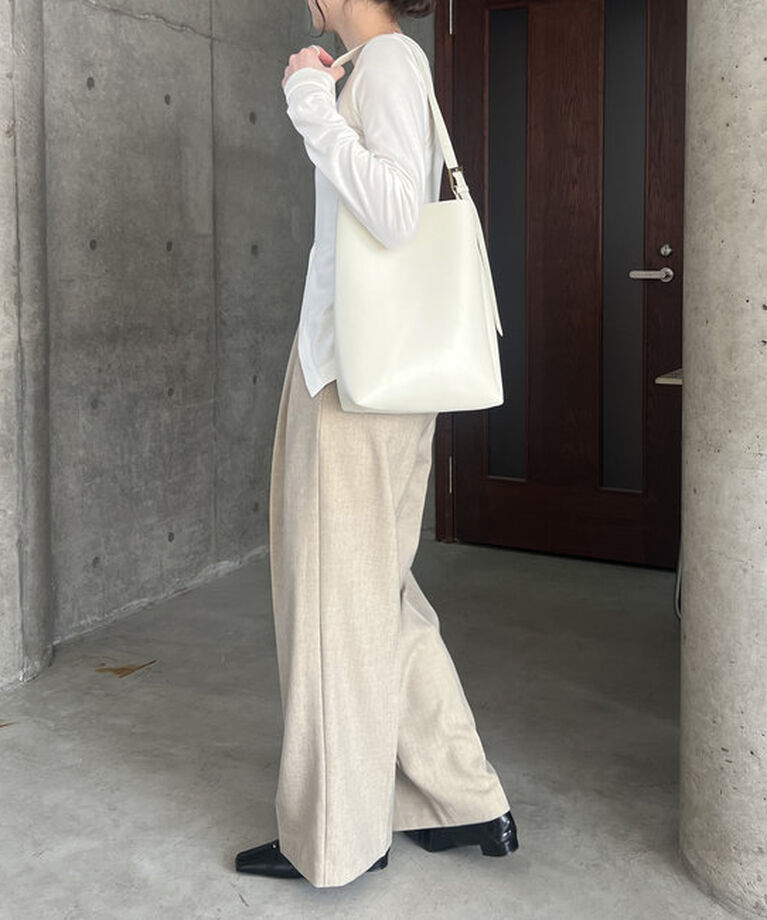  「アシメボタンカーデ風ロンT」|Tシャツ・カットソー|