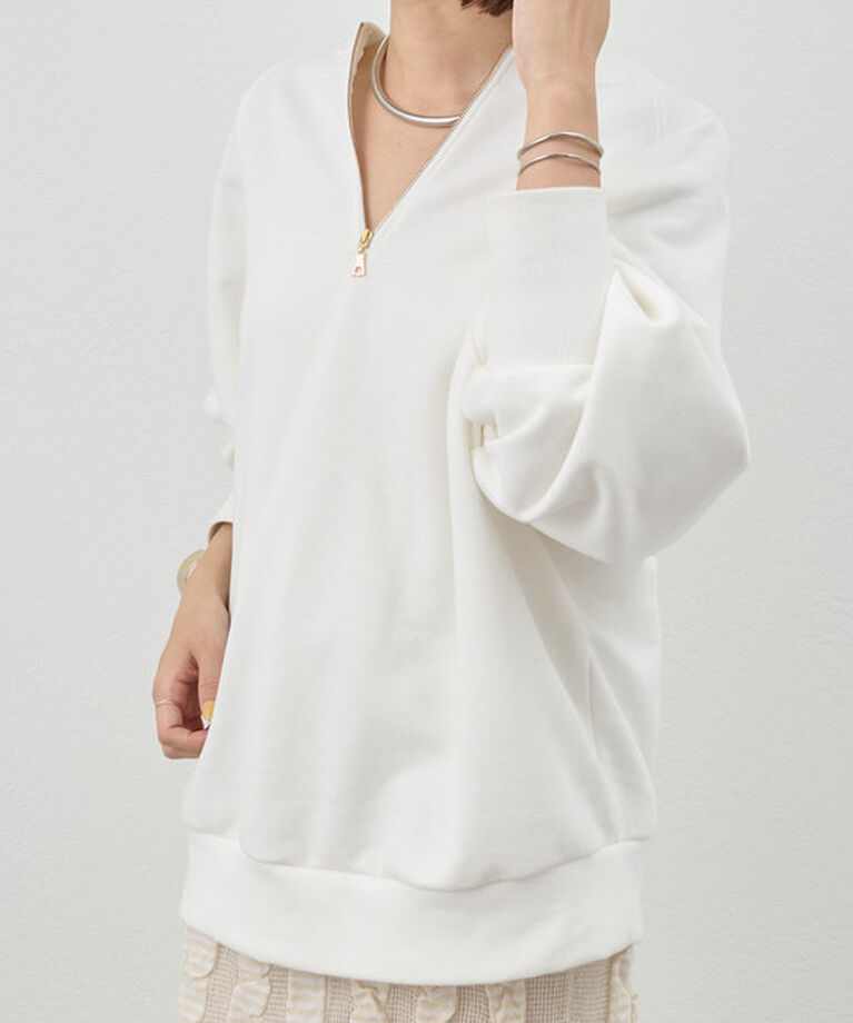  「《大人気！追加生産決定》《抜け感をプラス》2WAYジップスウェット」|Tシャツ・カットソー|