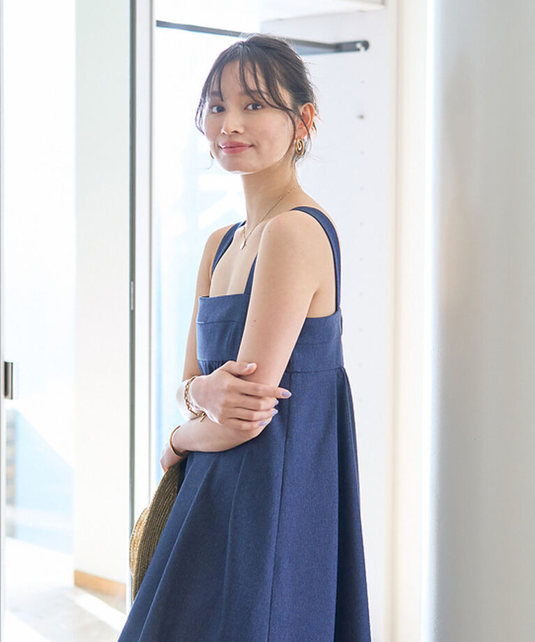 Rouge vif「デニムライクベアキャミワンピース」|ワンピース|