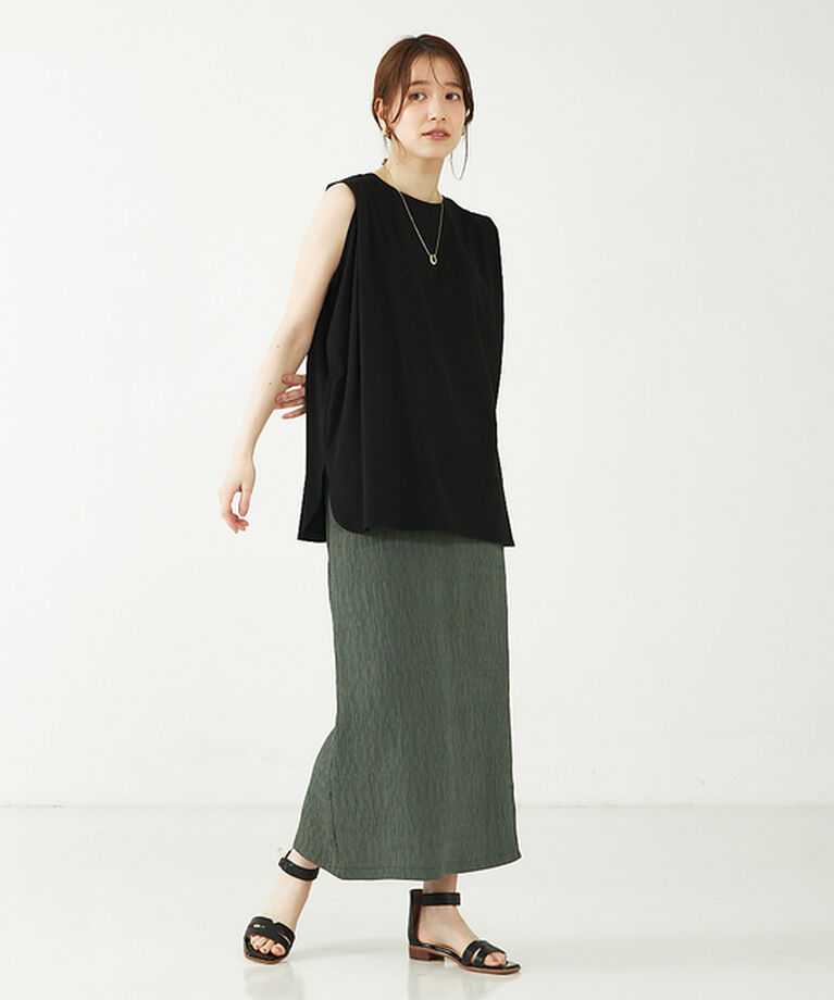abahouse mavie「タックロングタンク」|Tシャツ・カットソー|