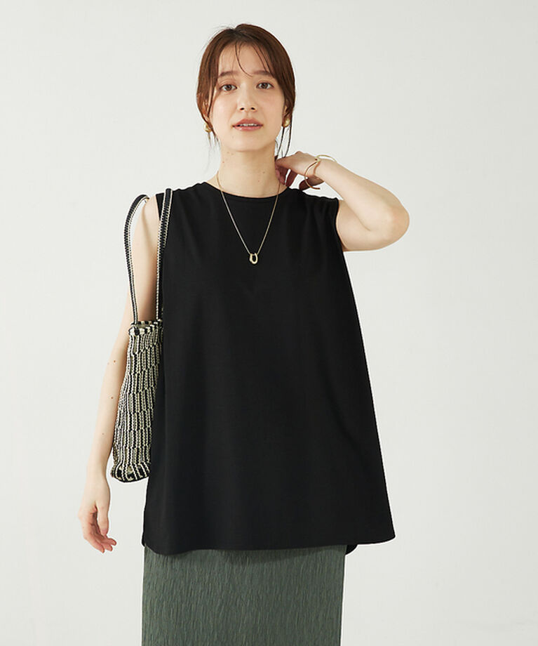 abahouse mavie「タックロングタンク」|Tシャツ・カットソー|