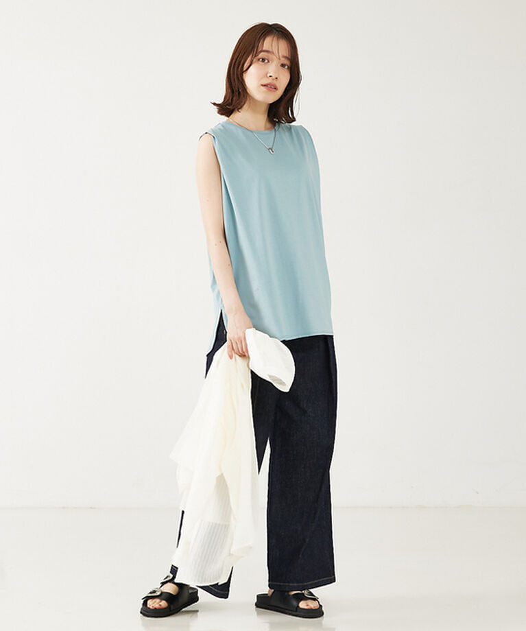 abahouse mavie「タックロングタンク」|Tシャツ・カットソー|