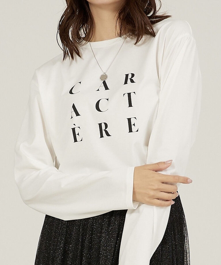 abahouse mavie「【定番/長袖】ロゴロンT」|Tシャツ・カットソー|ホワイト系その他1