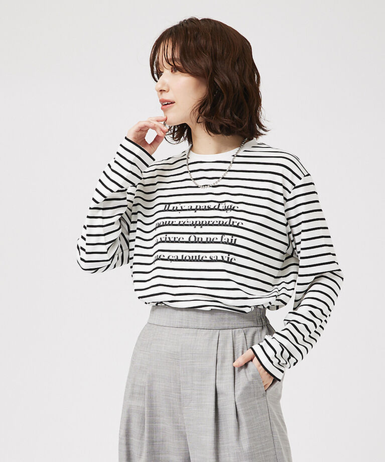 abahouse mavie「【定番/長袖】ロゴロンT」|Tシャツ・カットソー|