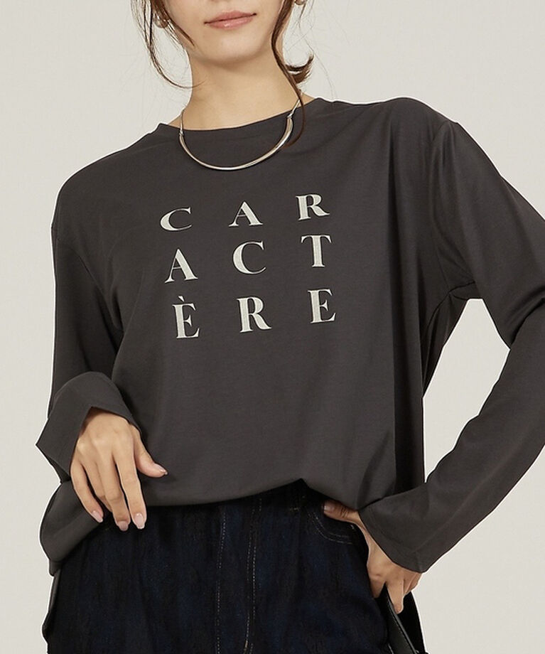 abahouse mavie「【定番/長袖】ロゴロンT」|Tシャツ・カットソー|グレー系その他1