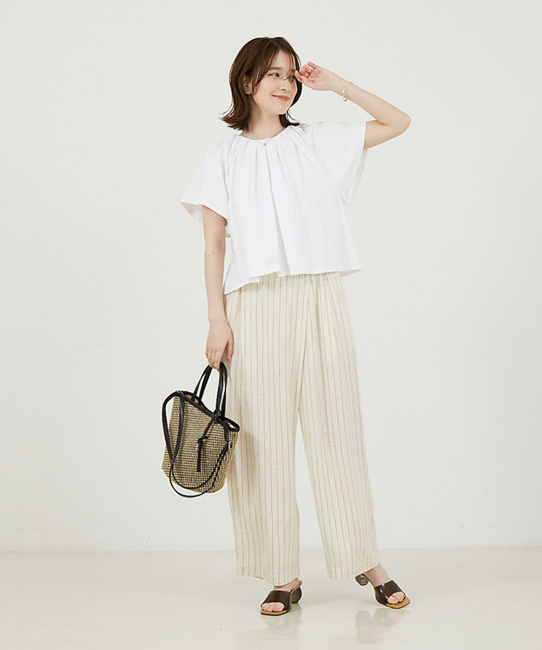 abahouse mavie「タックフレアーショートプルオーバー」|Tシャツ・カットソー|