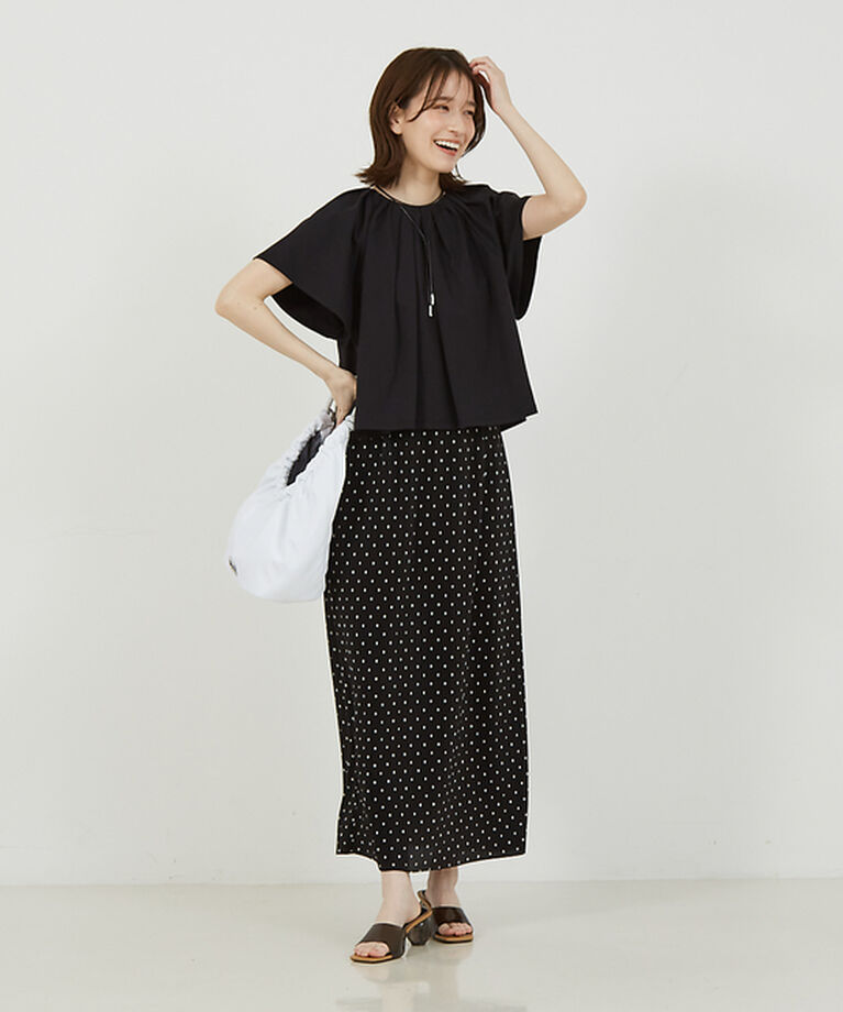 abahouse mavie「タックフレアーショートプルオーバー」|Tシャツ・カットソー|