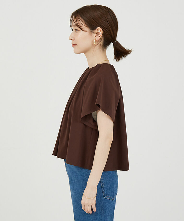 abahouse mavie「タックフレアーショートプルオーバー」|Tシャツ・カットソー|