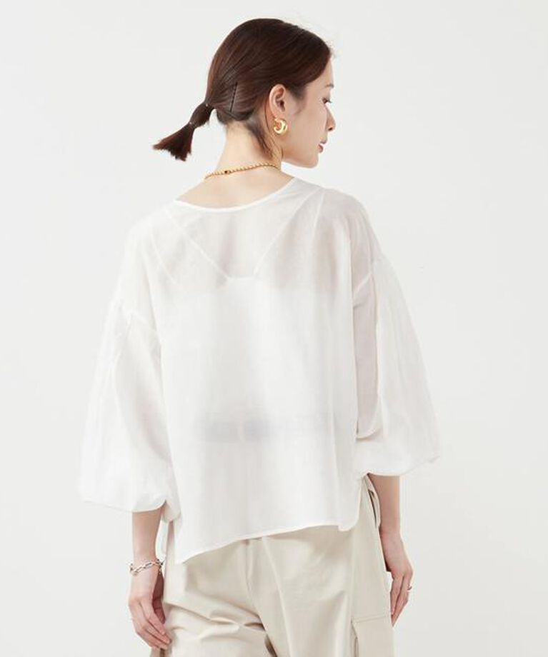 Soffitto「2WAYコットンシルクブラウス」|シャツ・ブラウス|