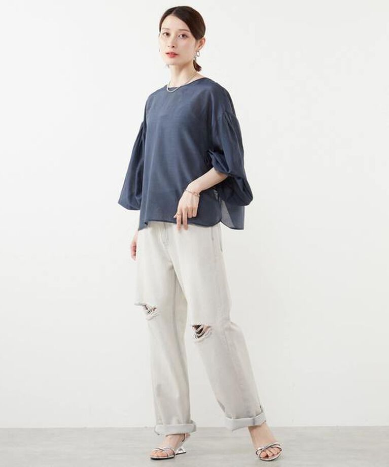 Soffitto「2WAYコットンシルクブラウス」|シャツ・ブラウス|