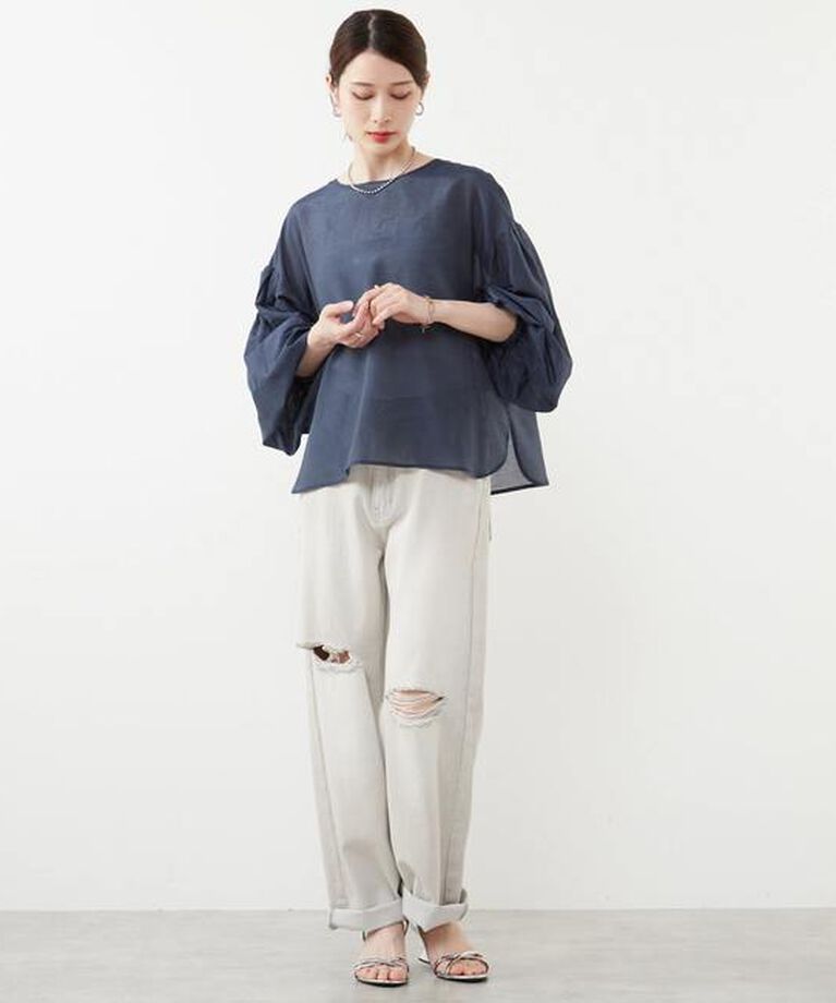 Soffitto「2WAYコットンシルクブラウス」|シャツ・ブラウス|