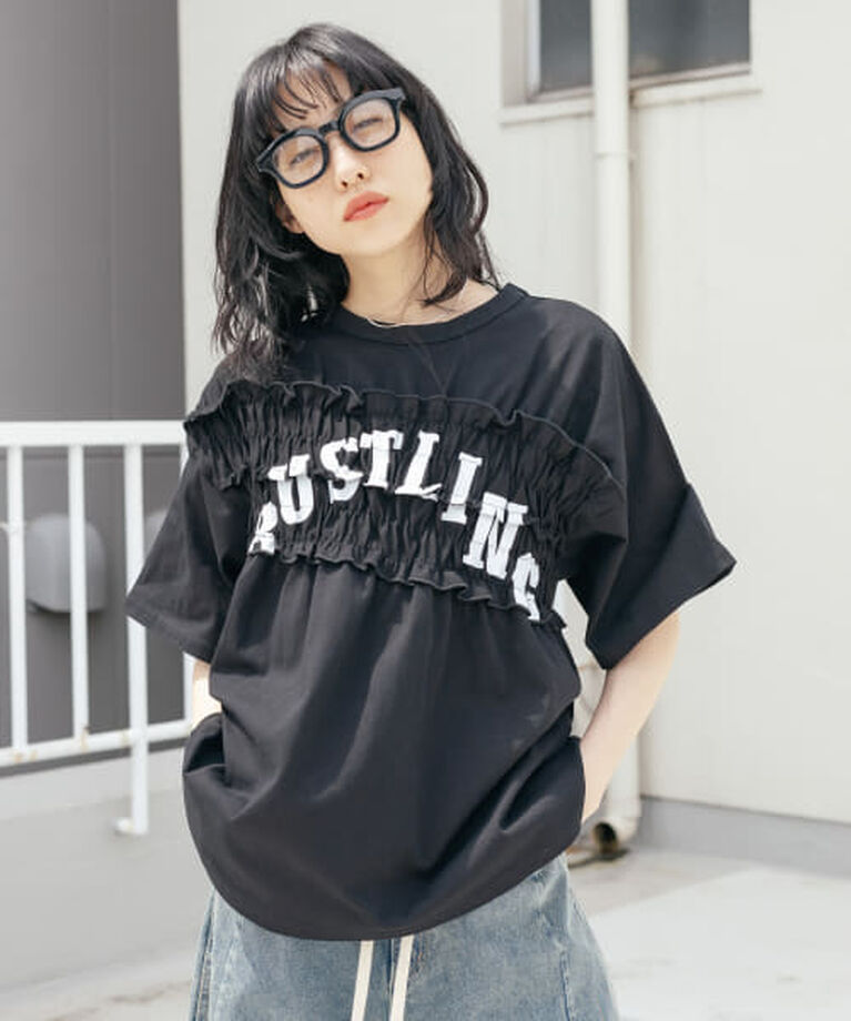  「KBF シャーリングリメイクTEE」|Tシャツ・カットソー|BLACK