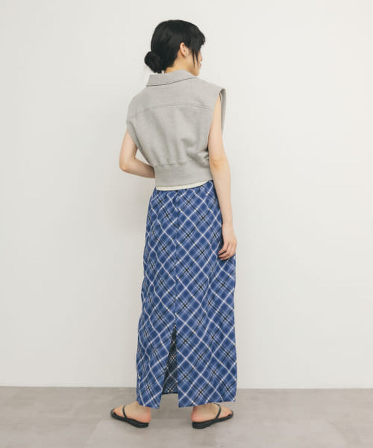  「KBF シアーチェックIラインスカート」|スカート|