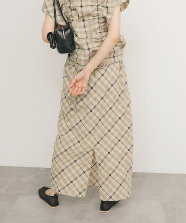  「KBF シアーチェックIラインスカート」|スカート|