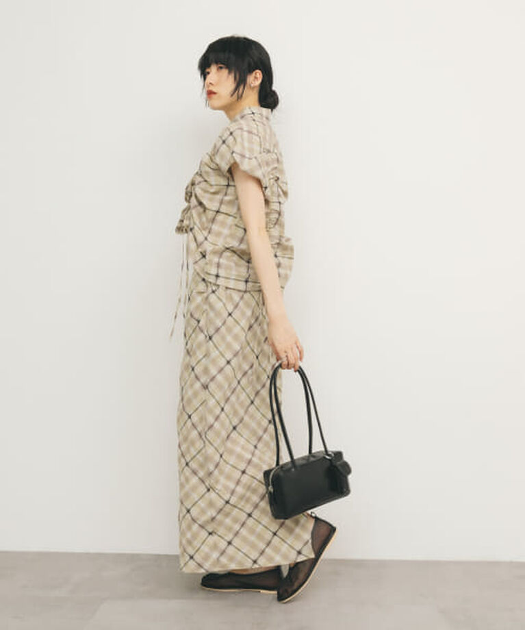  「KBF シアーチェックIラインスカート」|スカート|