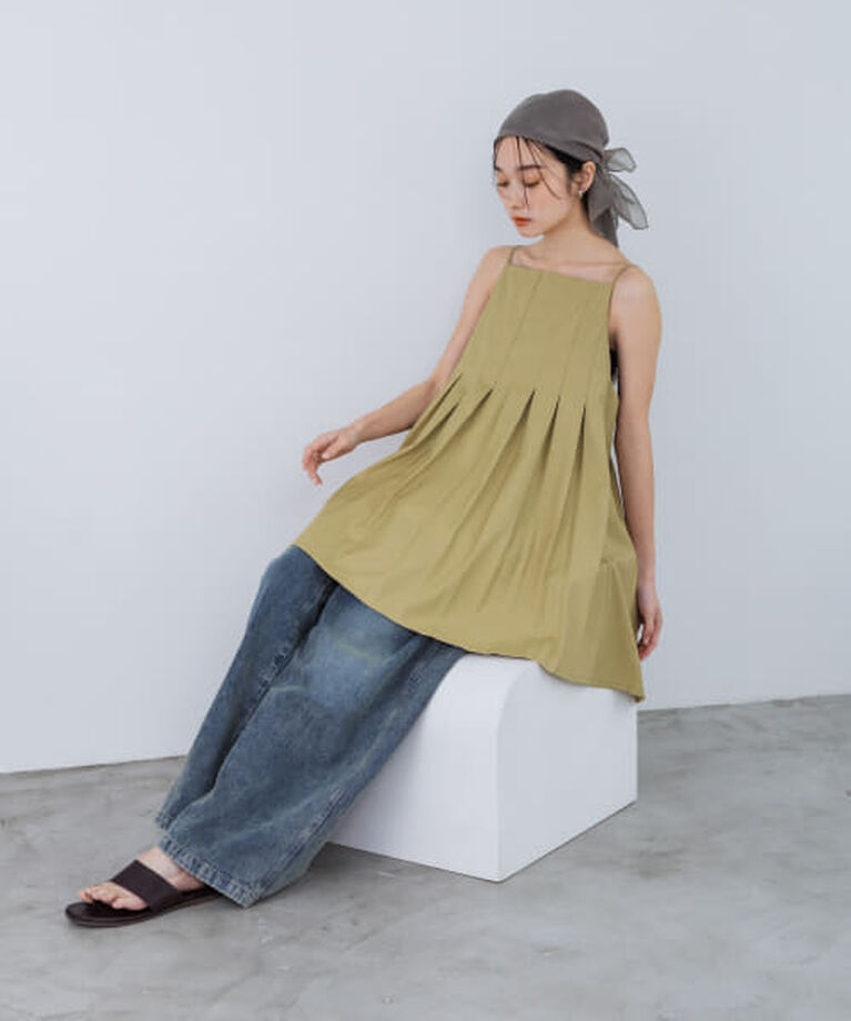  「KBF タックプリーツミニワンピース」|ワンピース|BEIGE