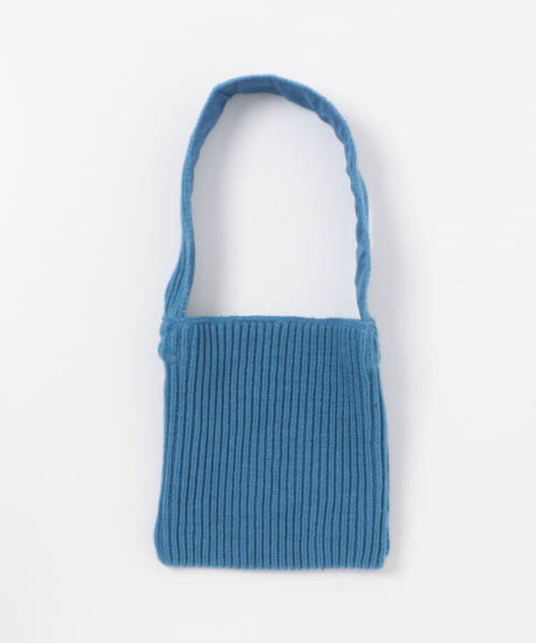 SENSE OF PLACE by URBAN RESEARCH「SENSE OF PLACE ニットスクエアバッグ」|トートバッグ|BLUE