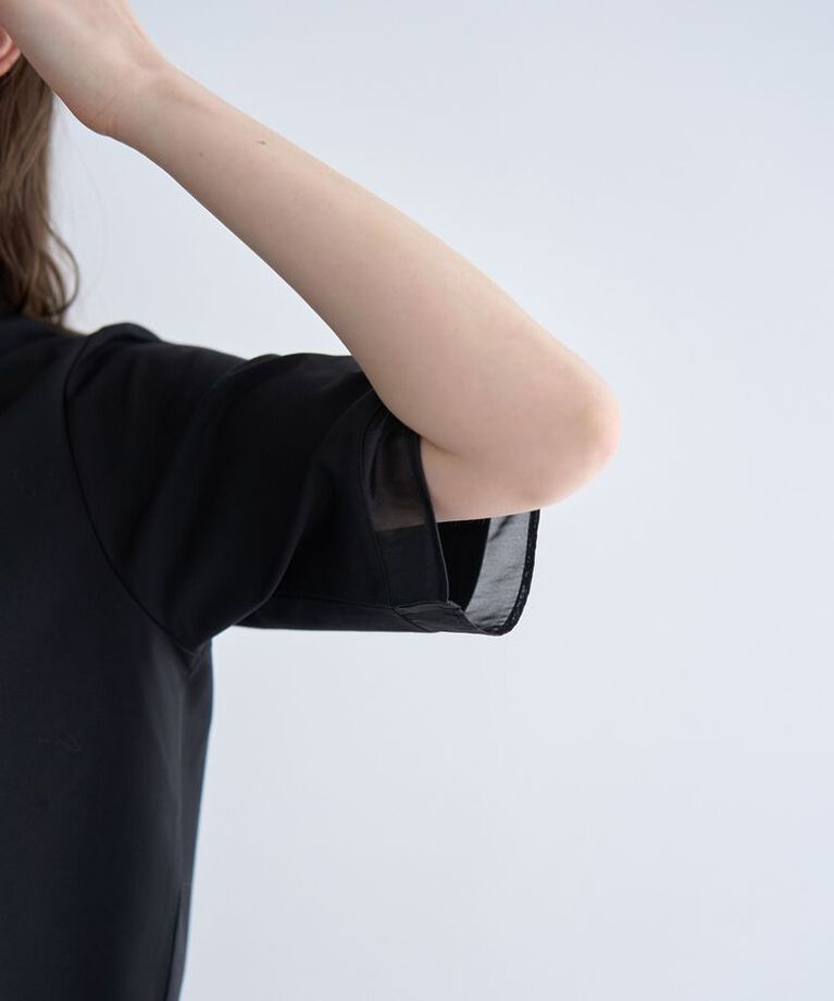 YECCA VECCA「シアーMIXプルオーバー」|Tシャツ・カットソー|