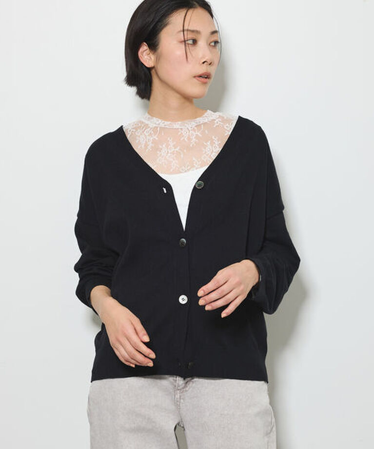 GARAGE OF GOOD CLOTHING「Vネックカーディガン」|カーディガン|Black