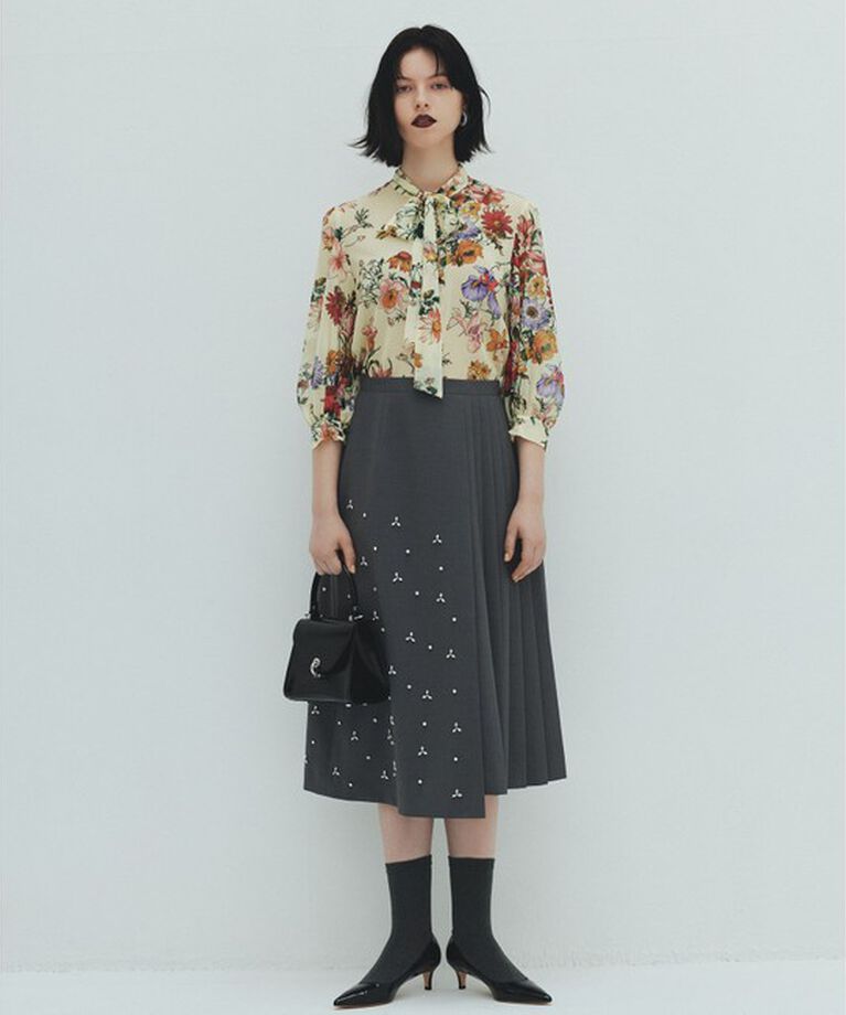 LOULOU WILLOUGHBY「【LOULOU WILLOUGHBY】RATTIシフォンフラワープリントブラウス」|シャツ・ブラウス|