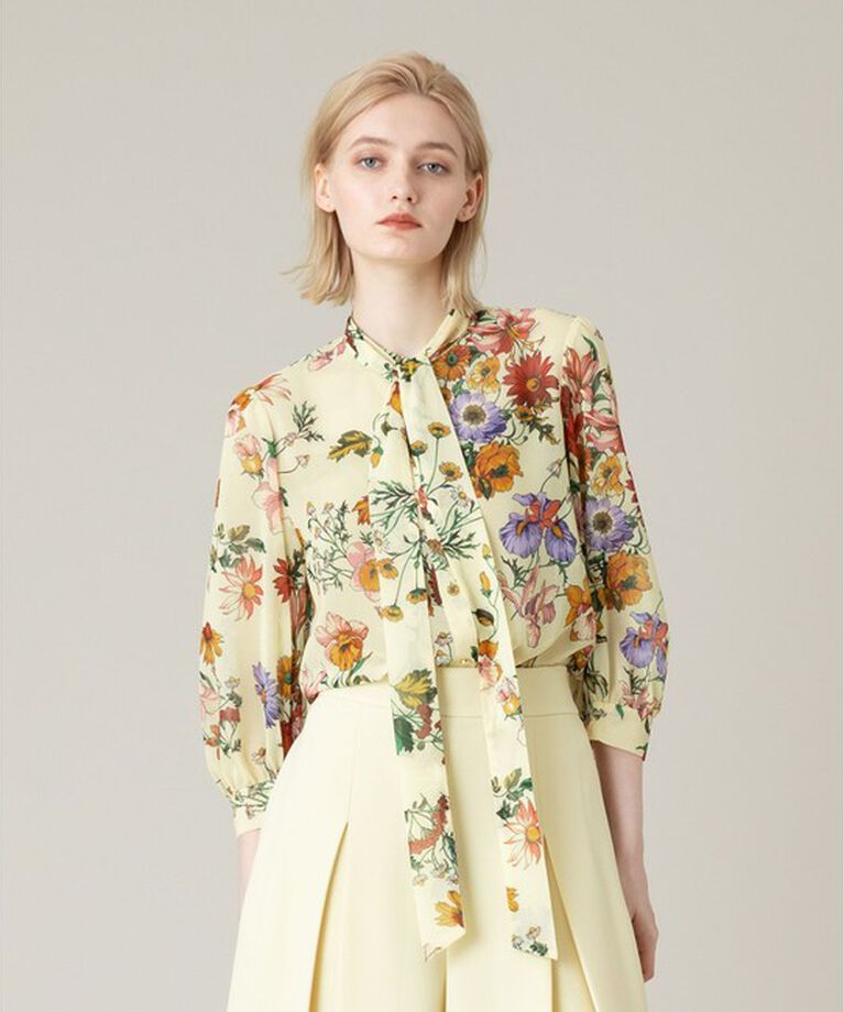 LOULOU WILLOUGHBY「【LOULOU WILLOUGHBY】RATTIシフォンフラワープリントブラウス」|シャツ・ブラウス|