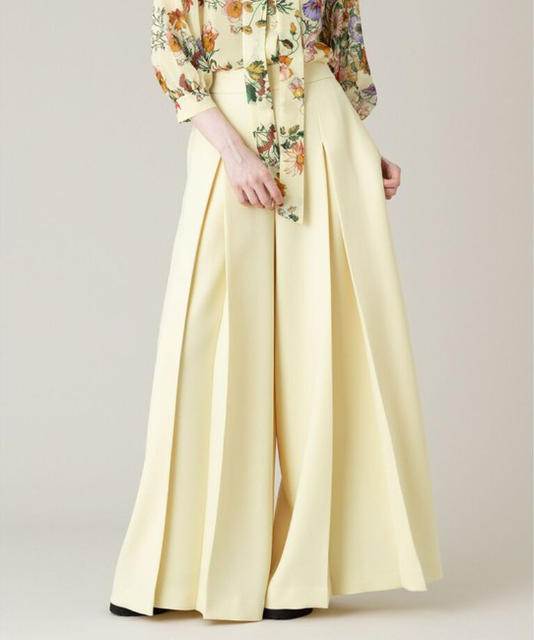 LOULOU WILLOUGHBY「【LOULOU WILLOUGHBY】ジョーゼットタックワイドパンツ」|その他|