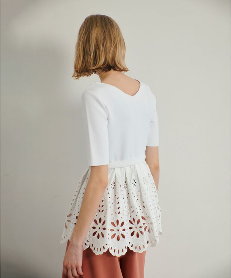 LOULOU WILLOUGHBY「【LOULOU WILLOUGHBY】アイレットレースペプラムプルオーバー」|その他|