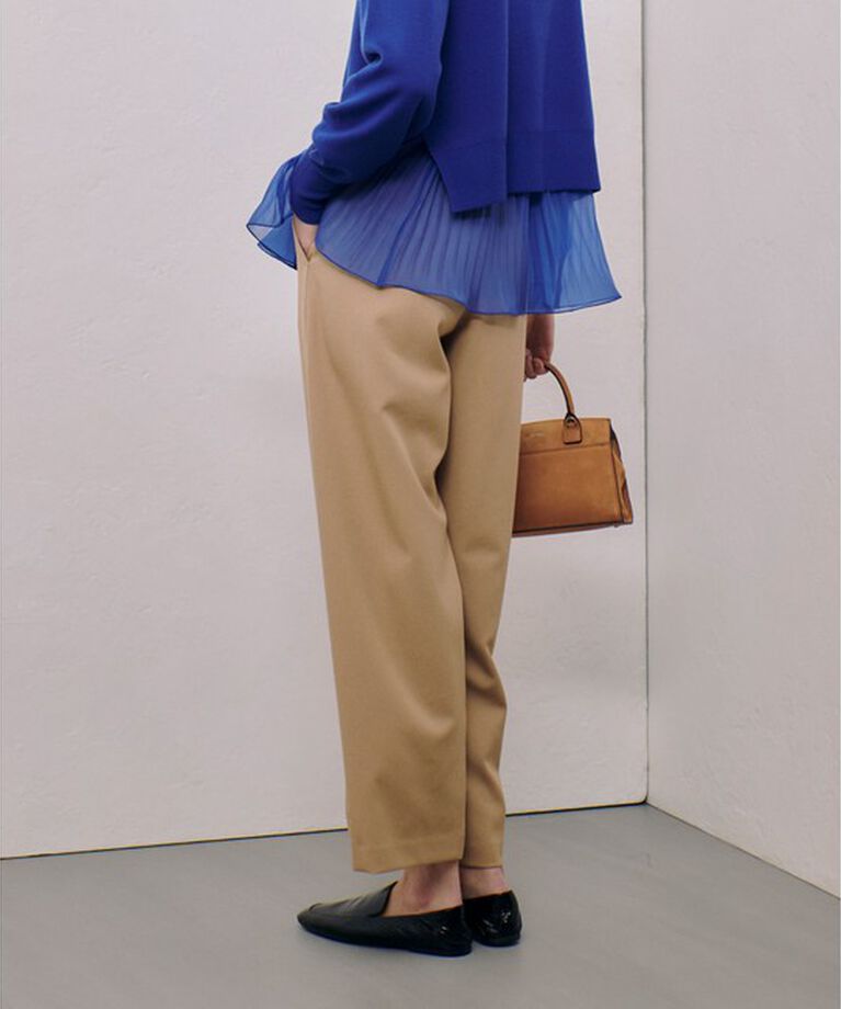 allureville「ウールライクフランネルヨークレスパンツ」|サルエル|