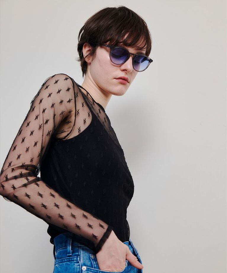 allureville「幾何柄チュールトップス」|Tシャツ・カットソー|