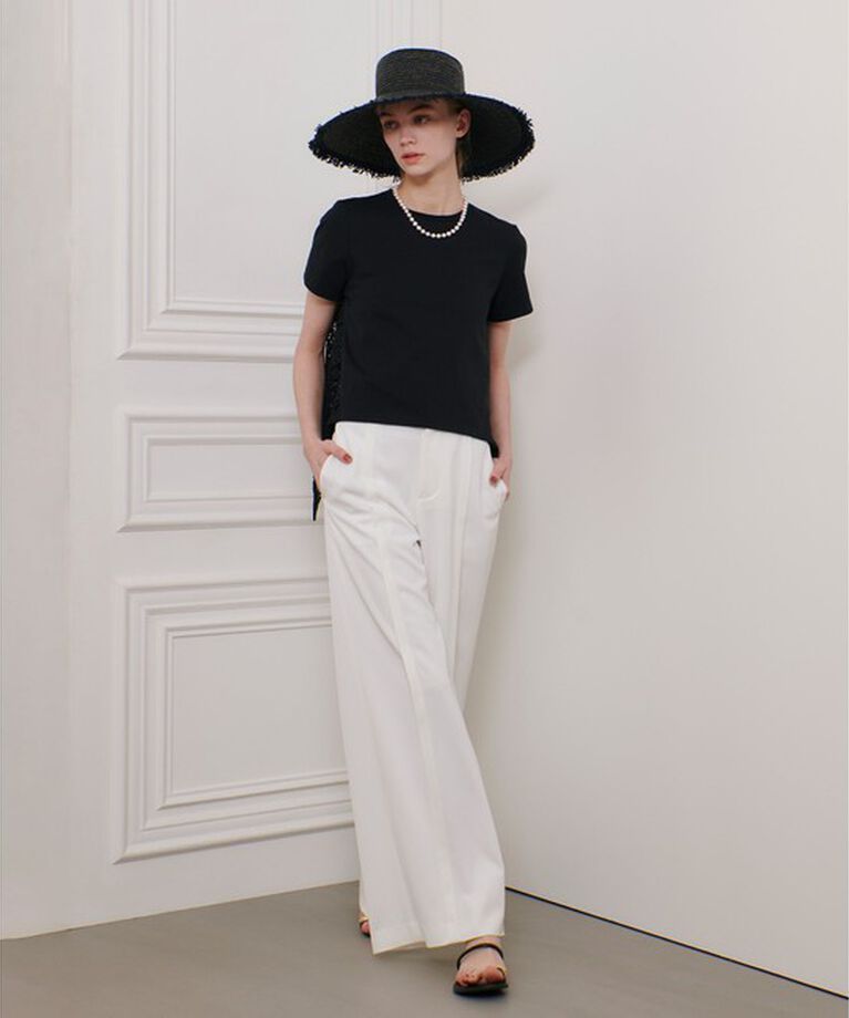 LOULOU WILLOUGHBY「【LOULOU WILLOUGHBY】レースドッキングプルオーバーブラウス」|Tシャツ・カットソー|