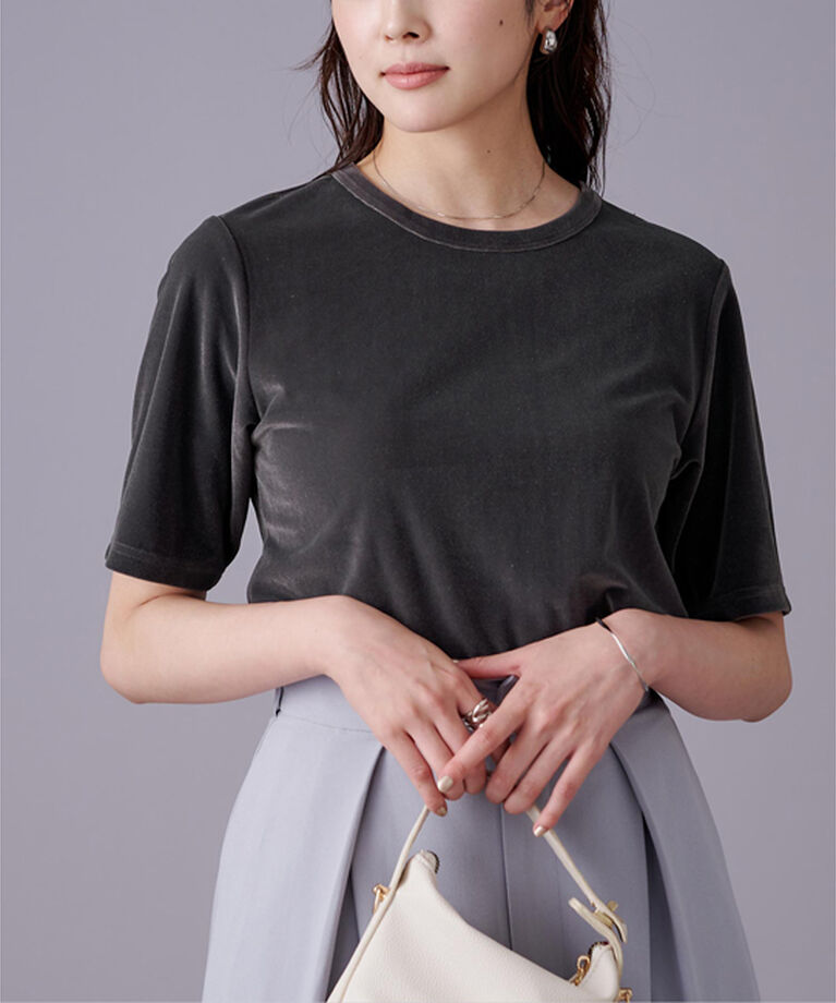 ur's「ベロアハーフスリーブTシャツ」|Tシャツ・カットソー|