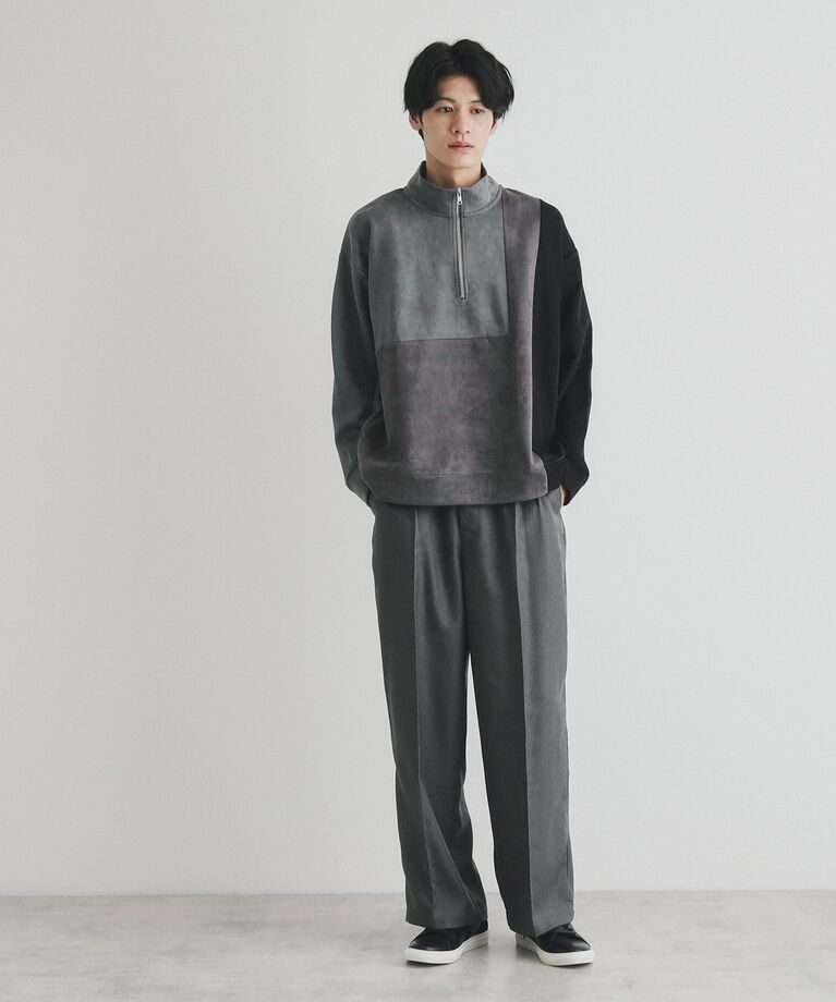 THE SHOP TK「ツータックワイドストレートスラックス ツイル／デニム」|その他|