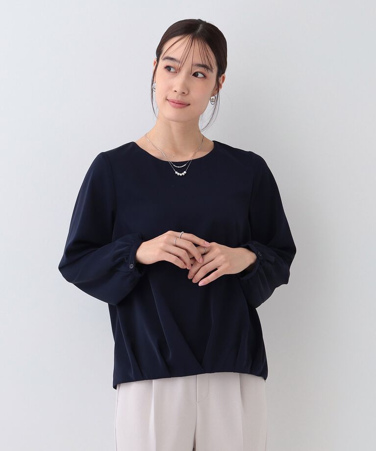 SHOO･LA･RUE「【通勤/セレモニー】さらり軽やか インせず決まる 裾タックブラウス」|シャツ・ブラウス|