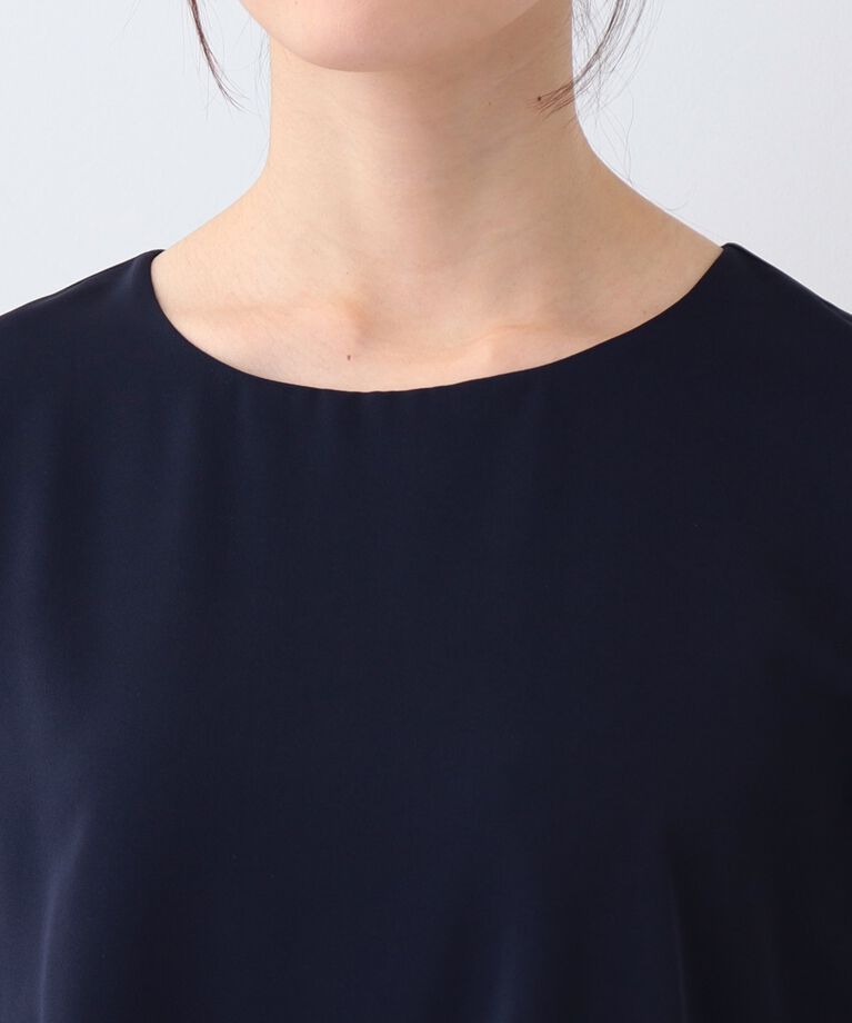 SHOO･LA･RUE「【通勤/セレモニー】さらり軽やか インせず決まる 裾タックブラウス」|シャツ・ブラウス|