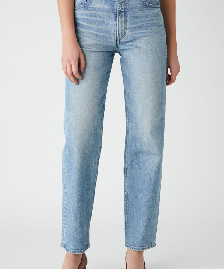 MOUSSY「PLAIN JEANS STRAIGHT」|デニム|L/BLU1