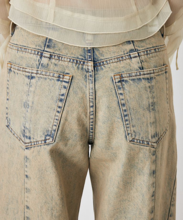 MOUSSY「CURVED LINE CHEMICAL BAGGY」|デニム|