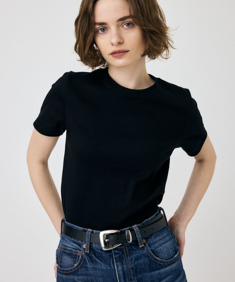 MOUSSY「SUVIN GIZA BASIC Tシャツ」|Tシャツ・カットソー|BLK