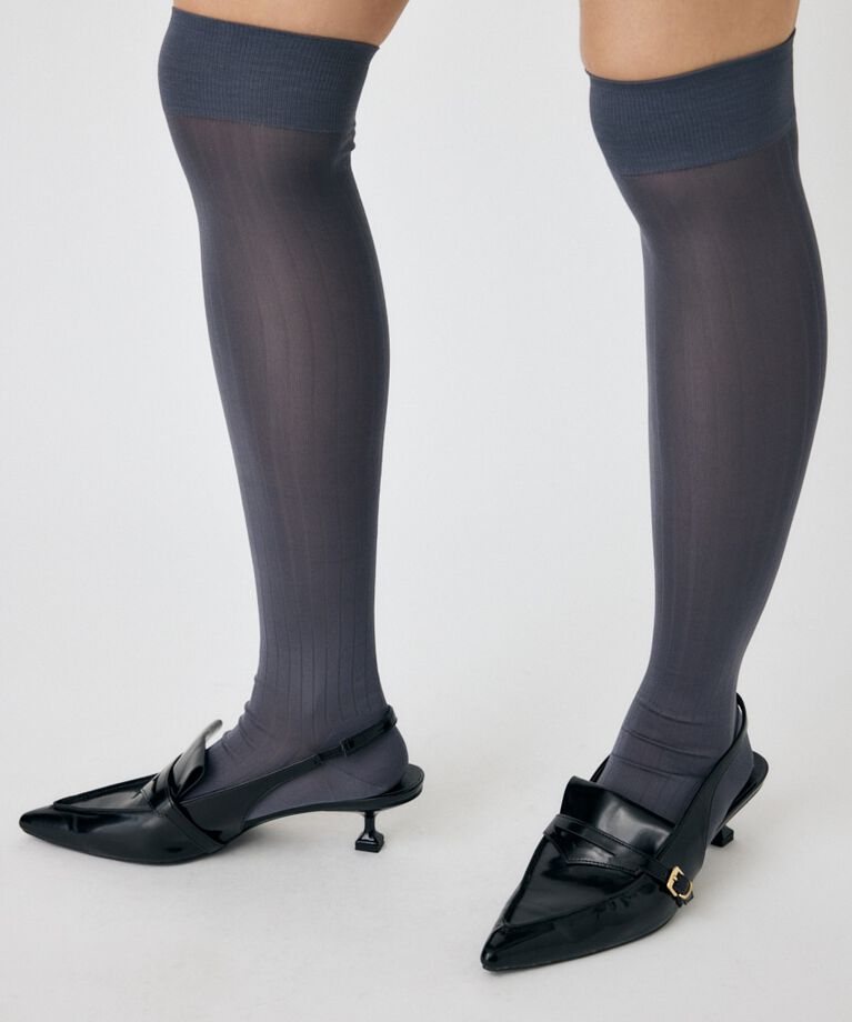 MOUSSY「RIB SHEER ソックス」|その他|GRY