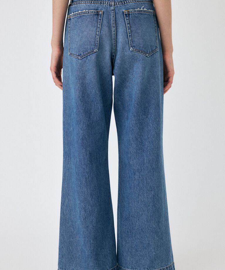 MOUSSY「ZIP DESIGN LOOSE FLARE」|デニム|