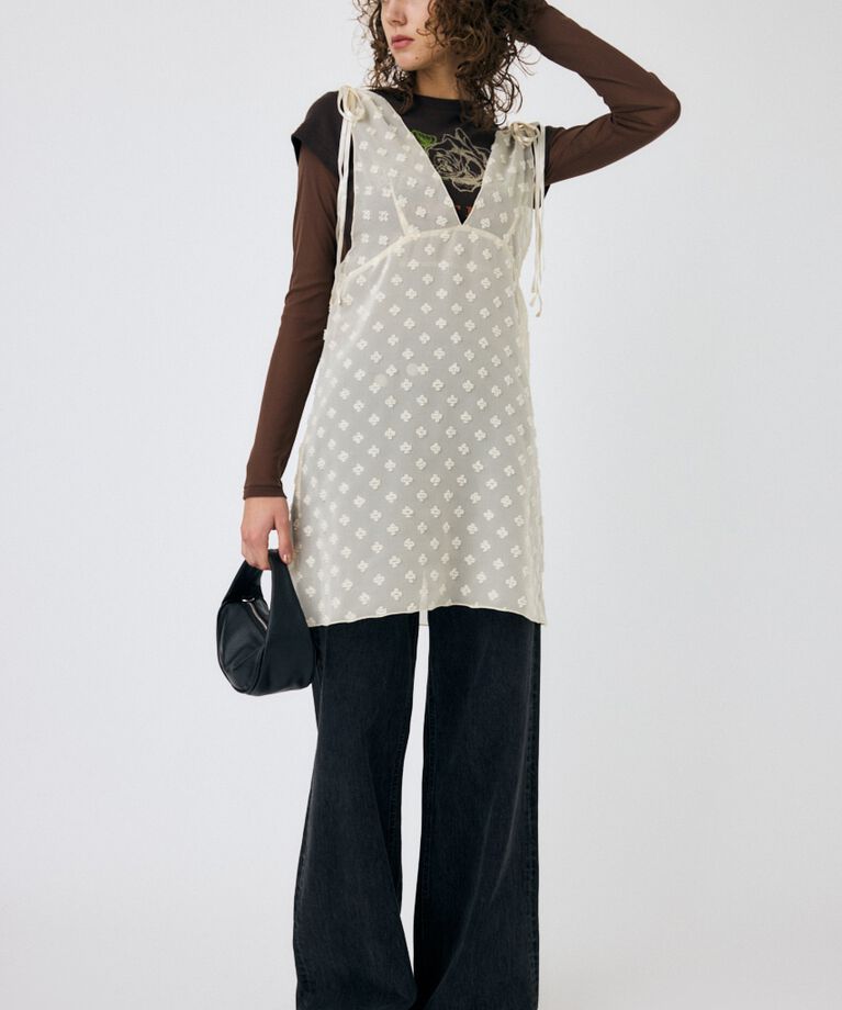 MOUSSY「FLOWER MOTIF シアーミニドレス」|ワンピース|