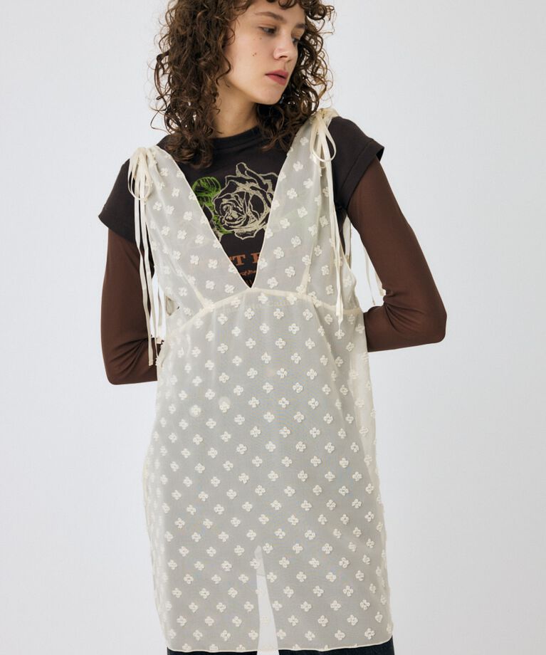 MOUSSY「FLOWER MOTIF シアーミニドレス」|ワンピース|