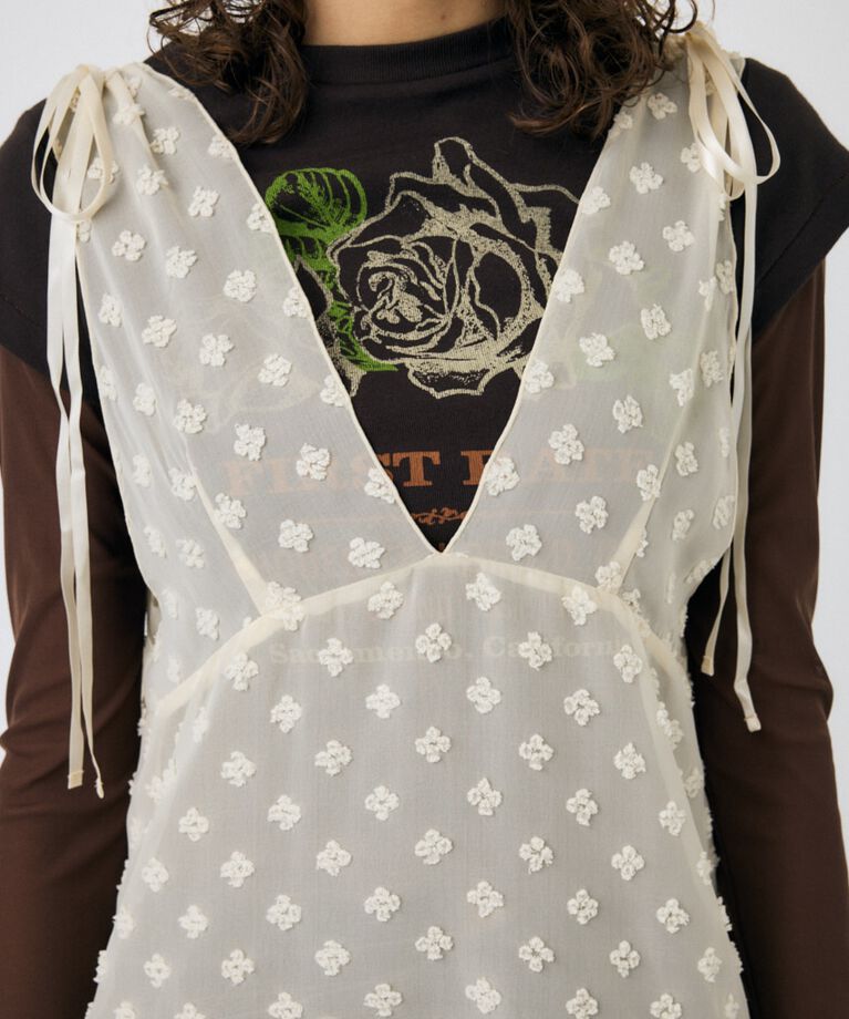 MOUSSY「FLOWER MOTIF シアーミニドレス」|ワンピース|