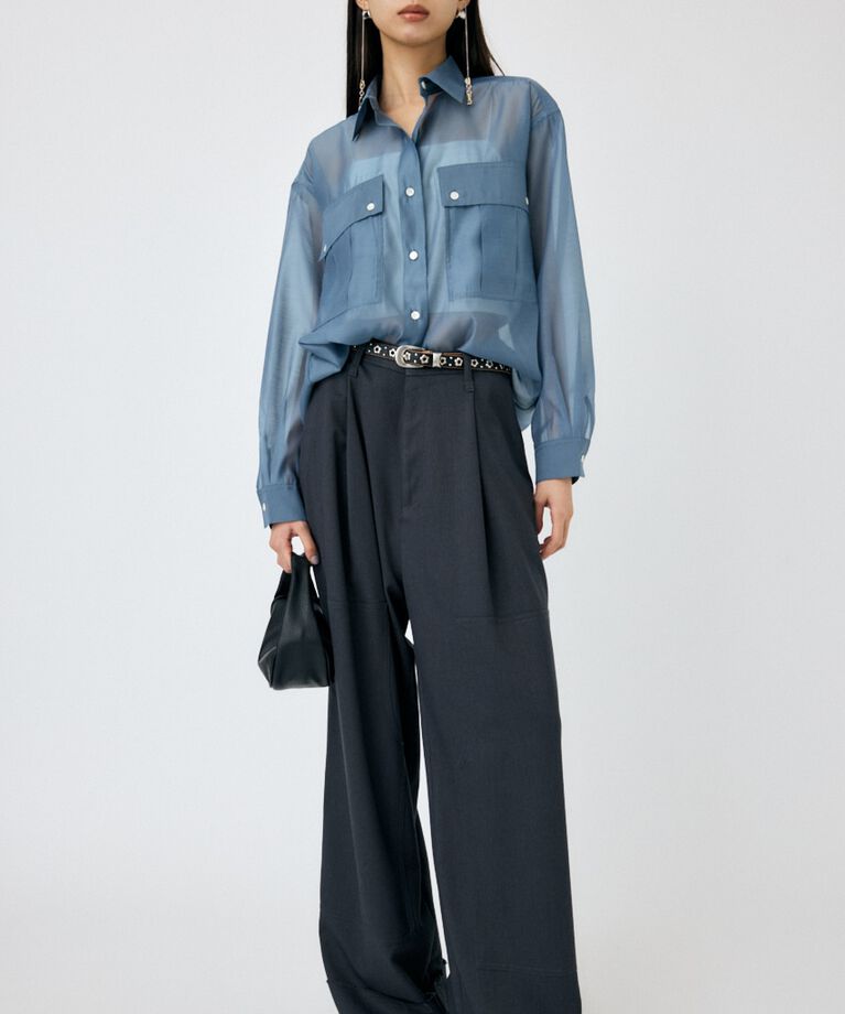 MOUSSY「SHEER CARGOシャツ」|シャツ・ブラウス|