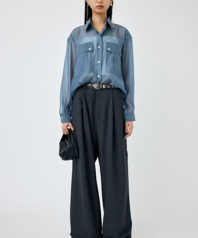 MOUSSY「SHEER CARGOシャツ」|シャツ・ブラウス|