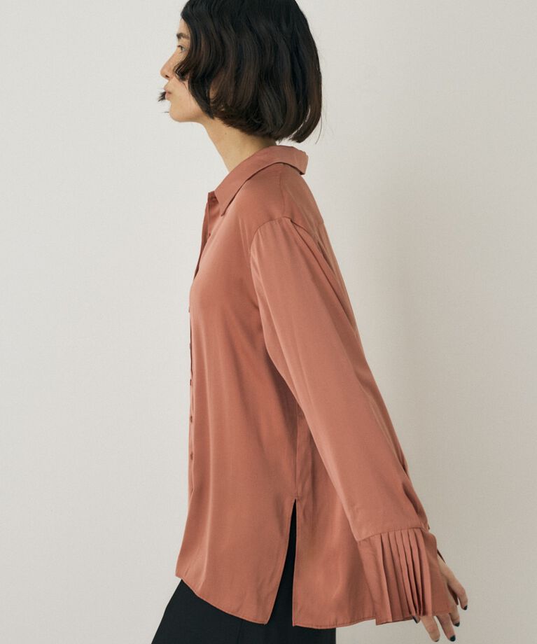 MOUSSY「サテンシャツ　リサイクルポリエステル×レーヨン素材」|シャツ・ブラウス|