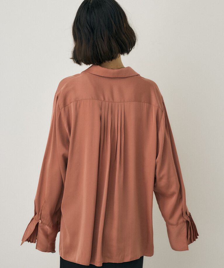 MOUSSY「サテンシャツ　リサイクルポリエステル×レーヨン素材」|シャツ・ブラウス|
