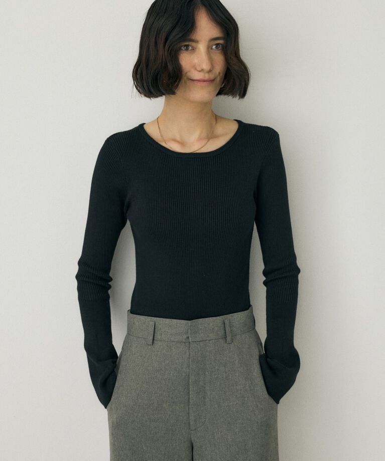 MOUSSY「ニットボディスーツ　オーガニックコットン×再生繊維混」|ニット・セーター|