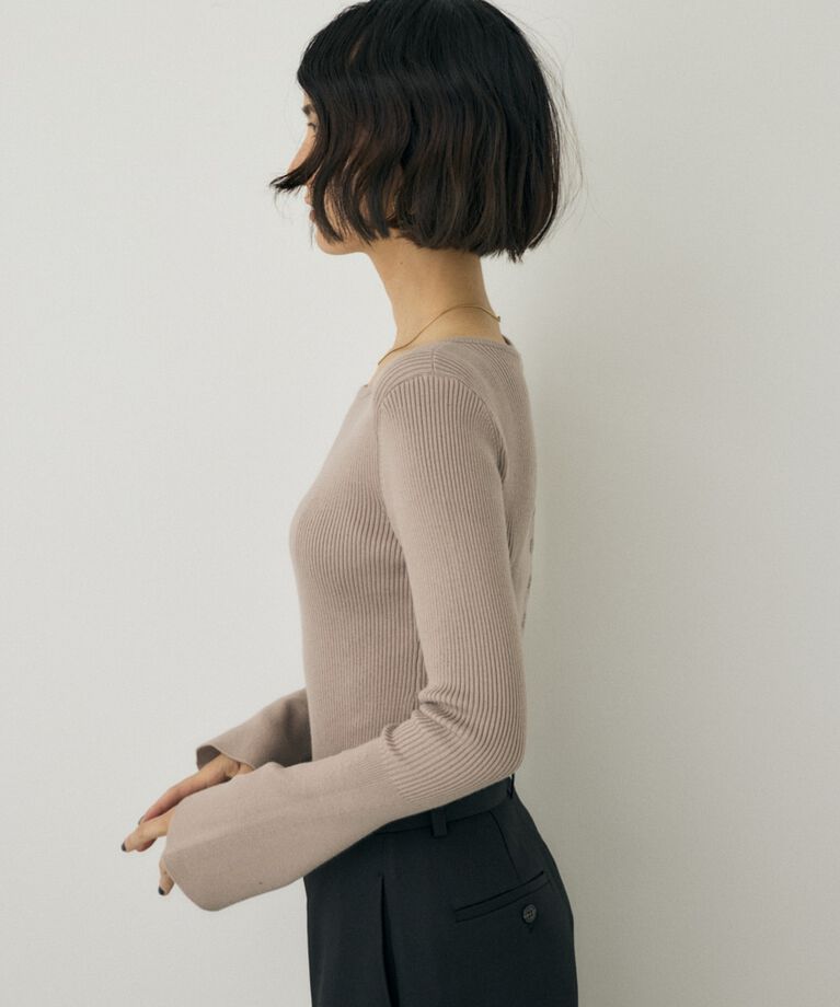 MOUSSY「ニットボディスーツ　オーガニックコットン×再生繊維混」|ニット・セーター|