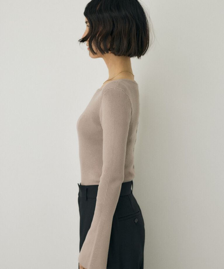 MOUSSY「ニットボディスーツ　オーガニックコットン×再生繊維混」|ニット・セーター|